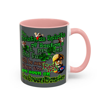 christmas spirits of boston - Accent Mug (dark grey)