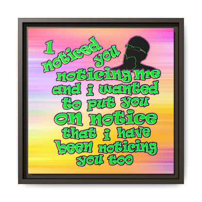 noticed you noticing - framed canvas art (color blur)