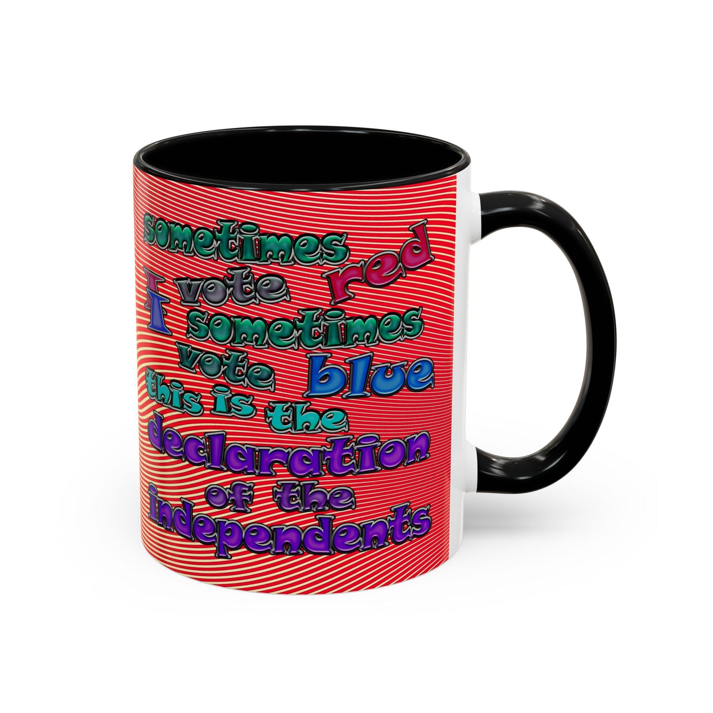 declaration of the independents - Accent Mug (yellow-orange wave)