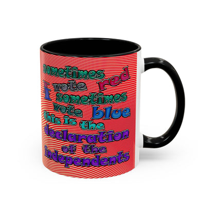 declaration of the independents - Accent Mug (yellow-orange wave)