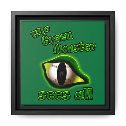 green monster - framed canvas art (dark green)