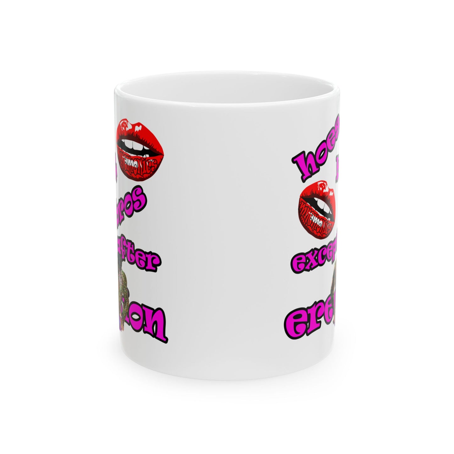 hoes b4 bros - White Mug (white)