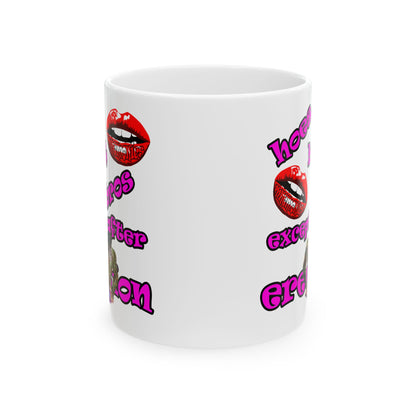 hoes b4 bros - White Mug (white)
