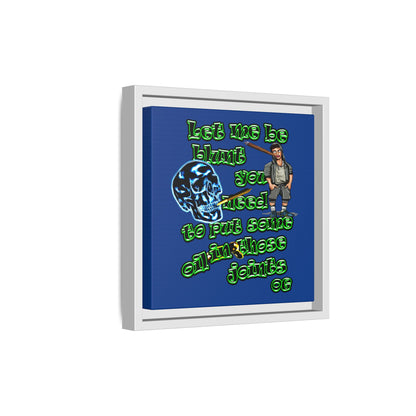 og - framed canvas art (dark blue)
