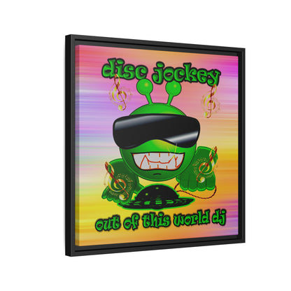 disc jockey - framed canvas art (color blur)
