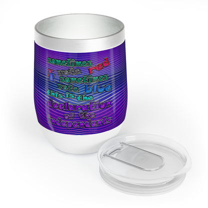 declaration of the independents - Chill Wine Tumbler (purple wave)