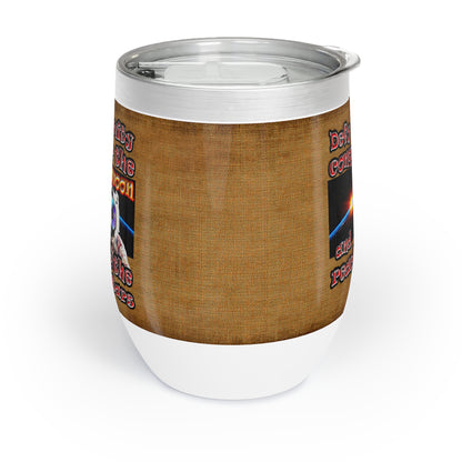 defy conquer reach - Chill Wine Tumbler (brown papyrus)