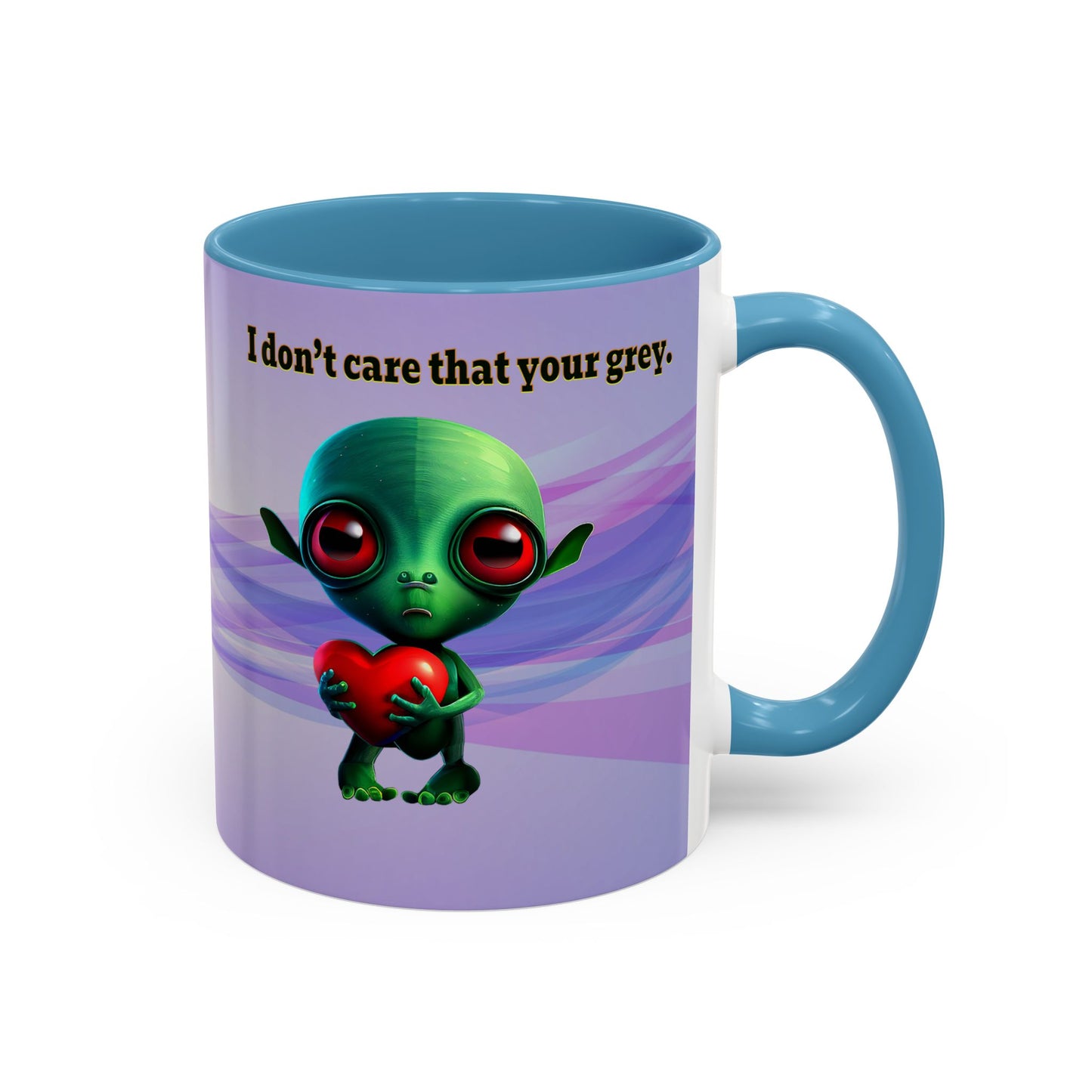 I don't care that your grey - Accent Mug (light blue-pink wave)