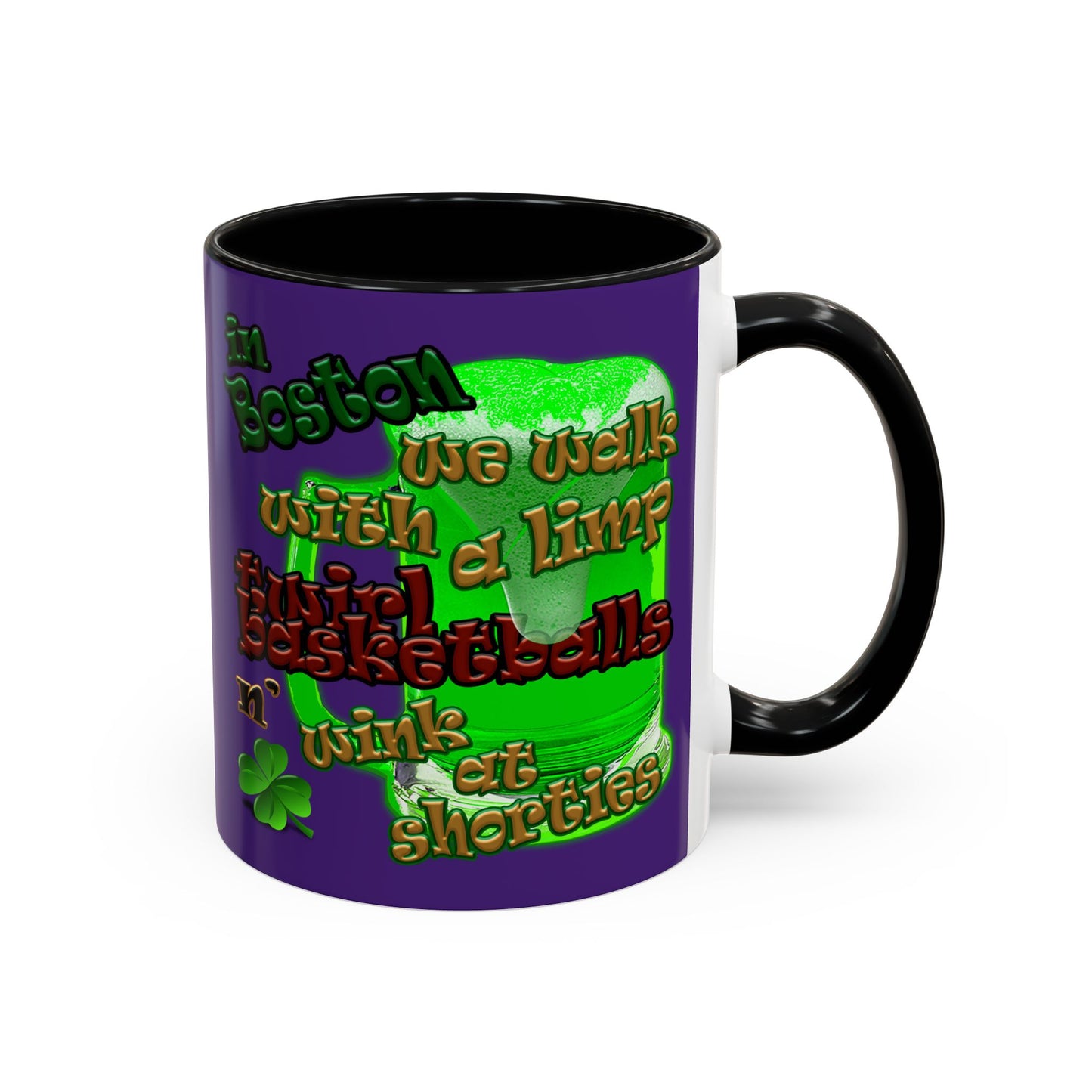 celtics logo - Accent Mug (purple)
