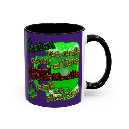 celtics logo - Accent Mug (purple)
