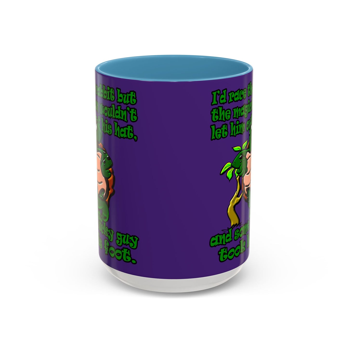 turtle race - Accent Mug (purple)
