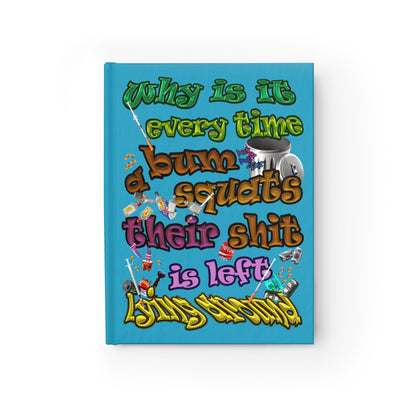 the bum's shit - journal-blank (turquoise)