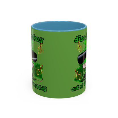 disc jockey - Accent Mug (green)