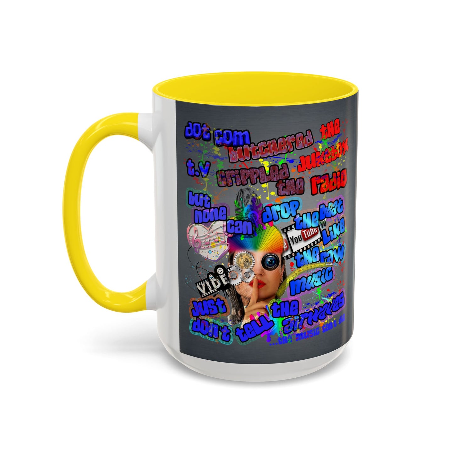 drop the beat - Accent Mug (grey-light grey)