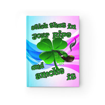 stick that in your pipe and smoke it - journal-lined (light blue-pink wave)