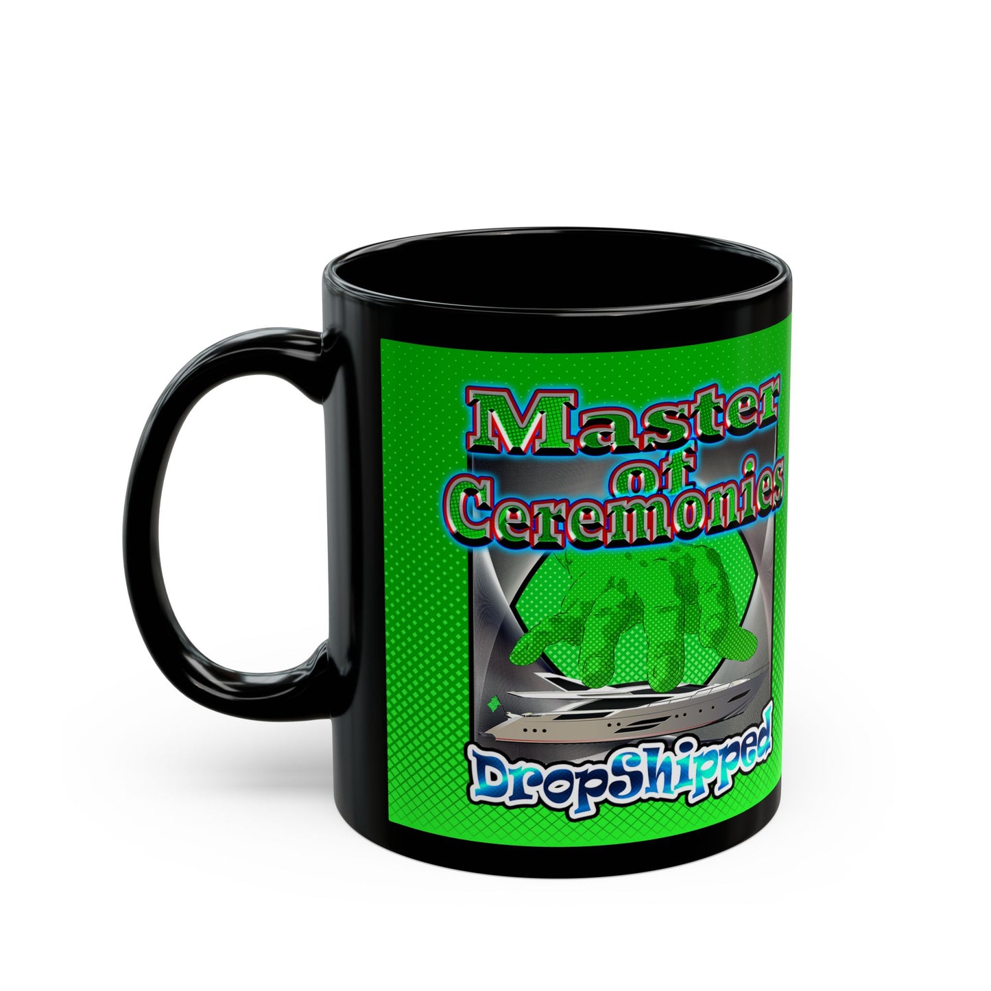 logo - Black Mug (logo green)