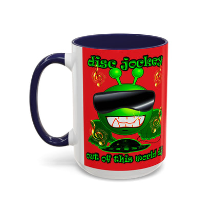 disc jockey - Accent Mug (red)