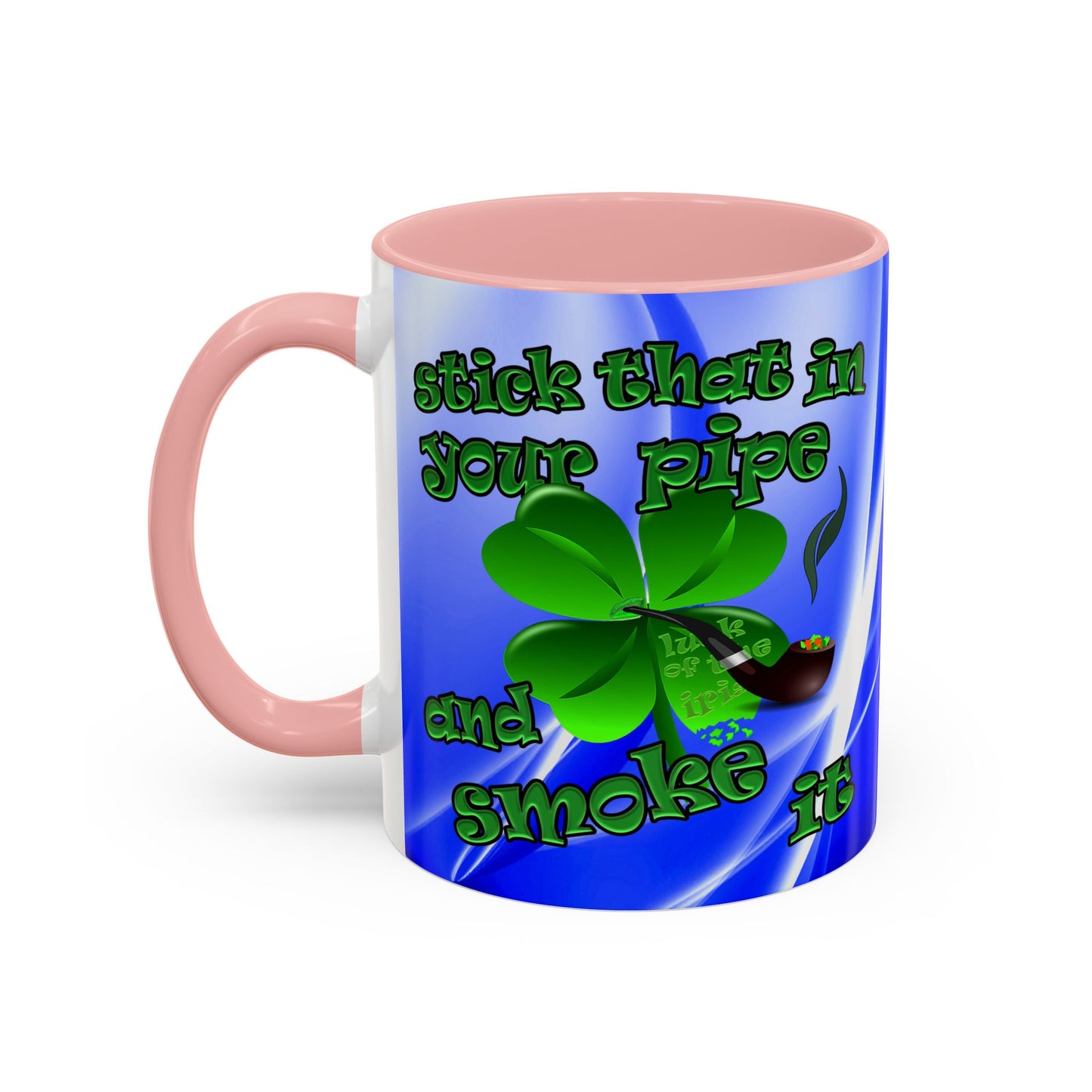 celtics logo - Accent Mug (blue-white wave)
