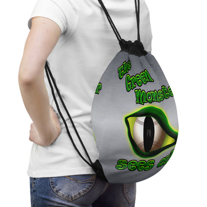 green monster - Drawstring Bag (brushed nickel)