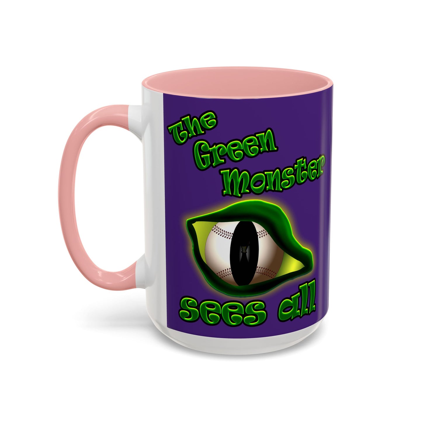 green monster - Accent Mug (purple)
