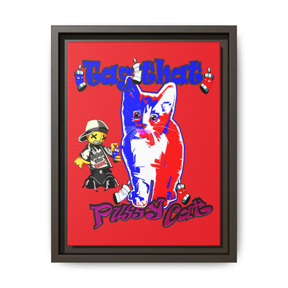tag that - framed canvas art (red)