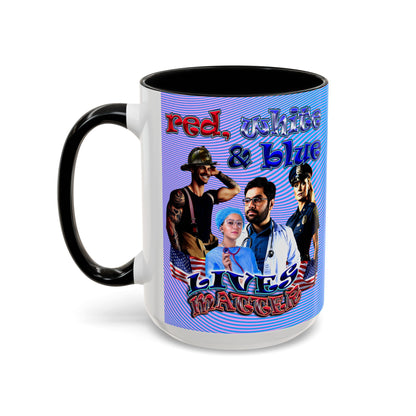 rw&b lives matter - Accent Mug (light blue-purple wave)