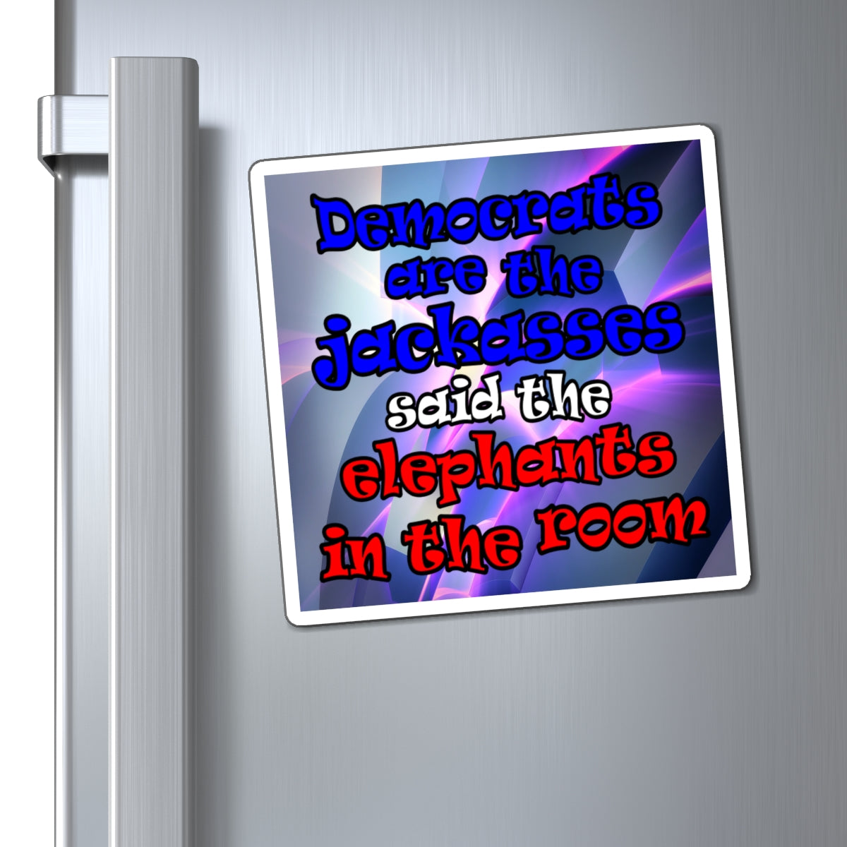 donkeys and elephants - Magnets - (grey-pink wave)