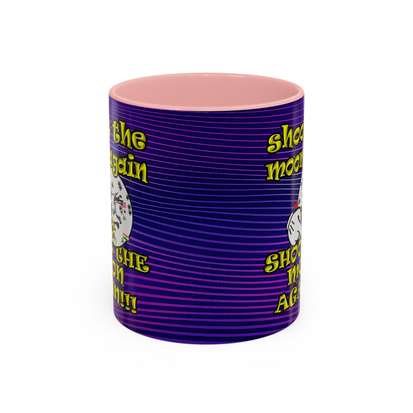 shoot the moon again - Accent Mug (purple wave)