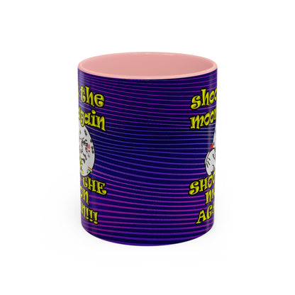 shoot the moon again - Accent Mug (purple wave)