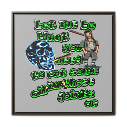 og - framed canvas art (light grey)