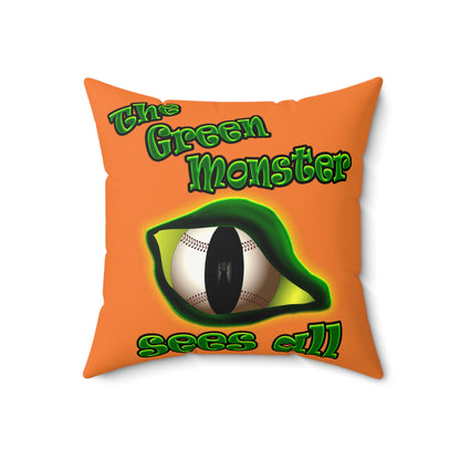 green monster - Faux Suede Square Pillow - (crusta)