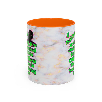 noticed you noticing - Accent Mug (white marble)