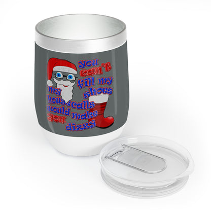 santa's shoes - Chill Wine Tumbler (dark grey)