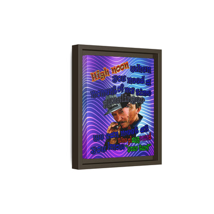 high noon - framed canvas art (purple wave)