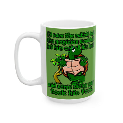 turtle race - White Mug (green)