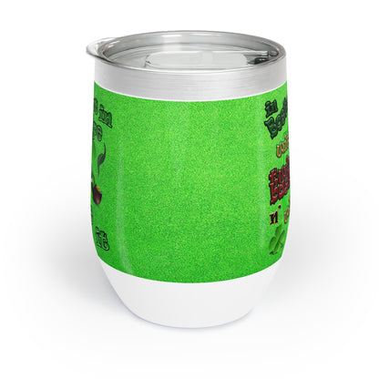celtics logo - Chill Wine Tumbler (green turf)