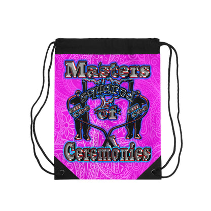 em cee squared - Drawstring Bag (pink swirl)