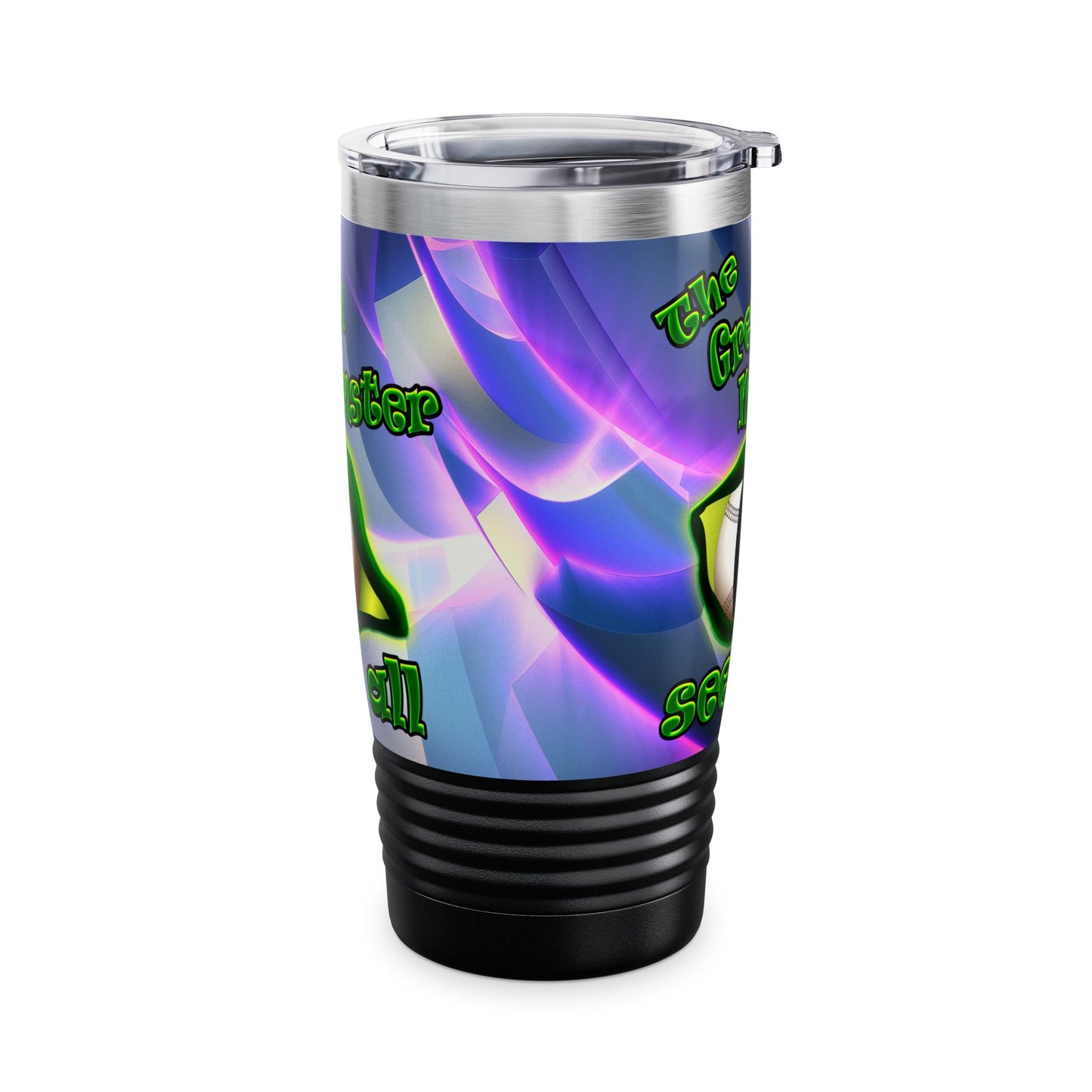 green monster - Ringneck Tumbler, 20oz (grey-pink wave)