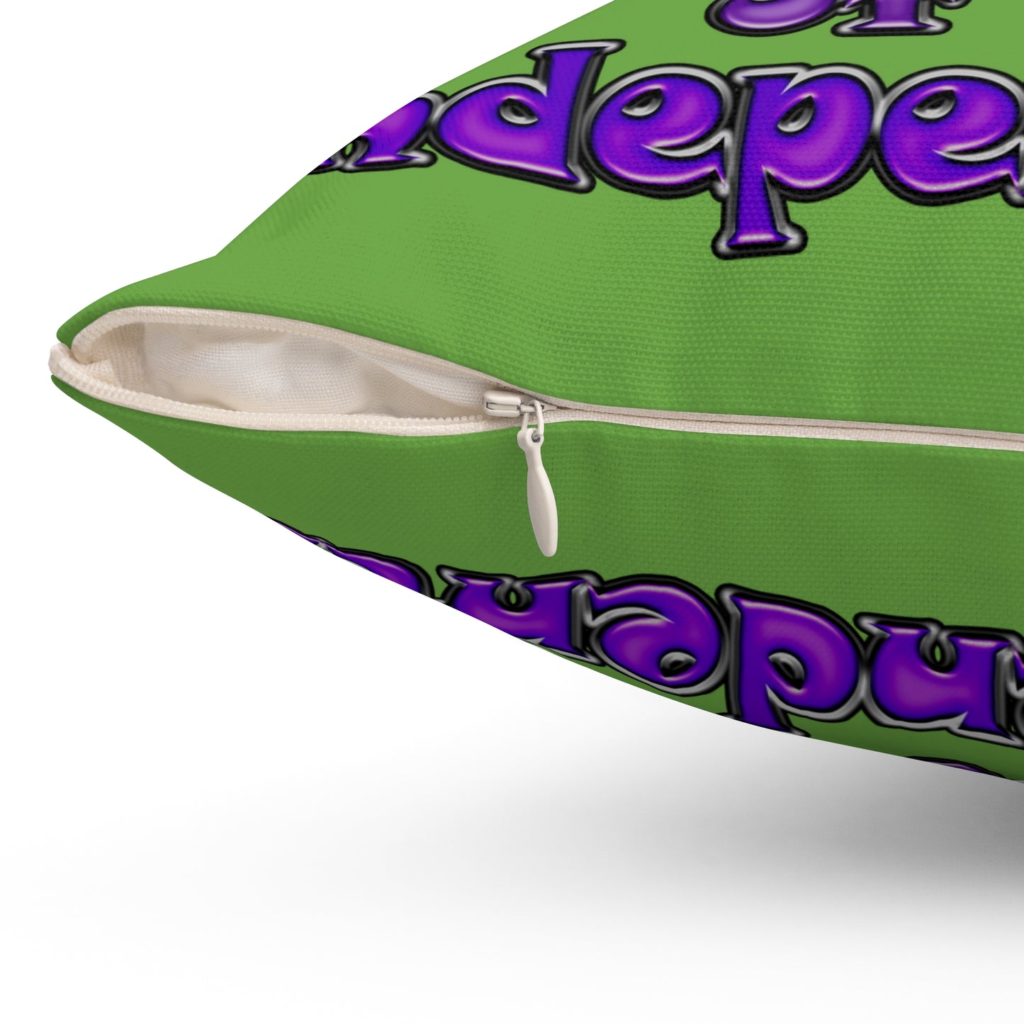 declaration of the independents - Spun Polyester Square Pillow - (green)
