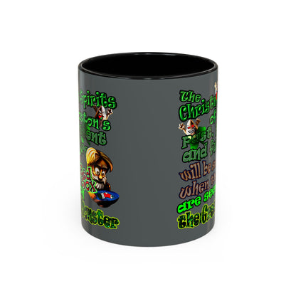 christmas spirits of boston - Accent Mug (dark grey)