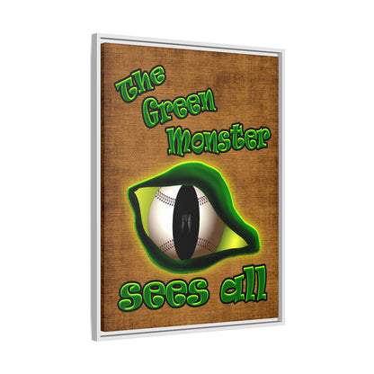green monster - framed canvas art (brown papyrus)