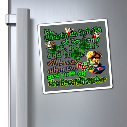 christmas spirits of boston - Magnets - (dark grey)