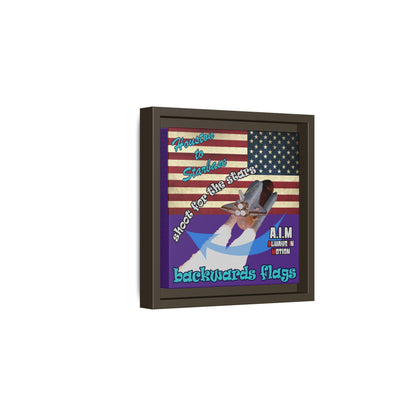 shoot for the stars - framed canvas art (purple)