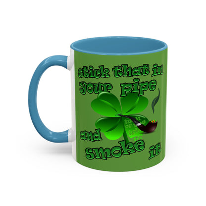 celtics logo - Accent Mug (green)