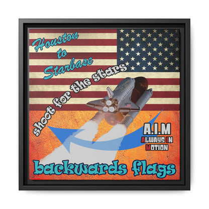 shoot for the stars - framed canvas art (burnt orange)