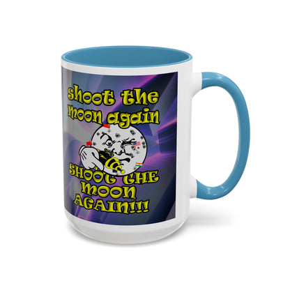 shoot the moon again - Accent Mug (grey-pink wave)