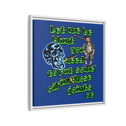 og - framed canvas art (dark blue)