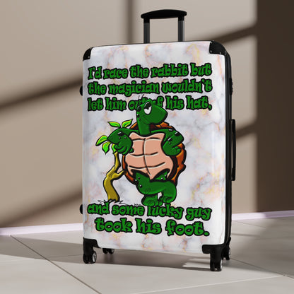 turtle race - Suitcase (white marble)