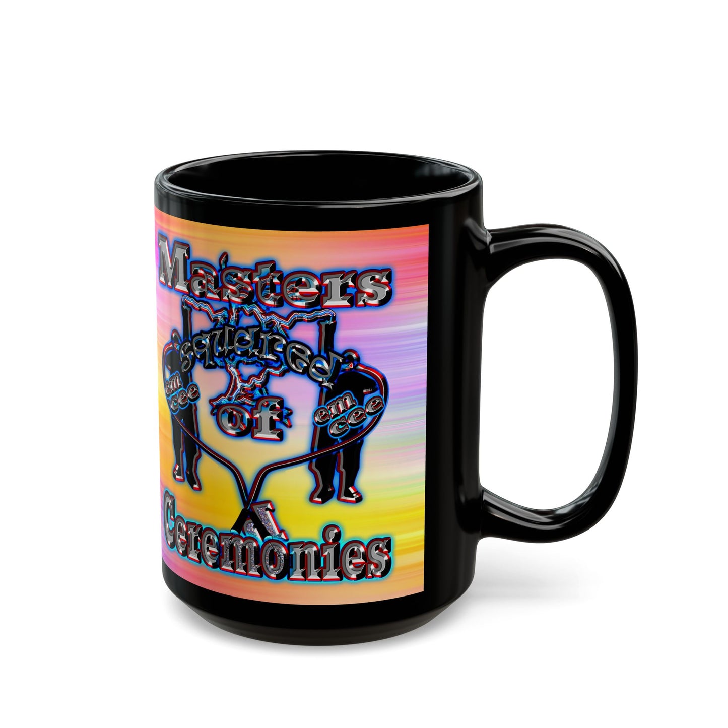 em cee squared - Black Mug (color blur)