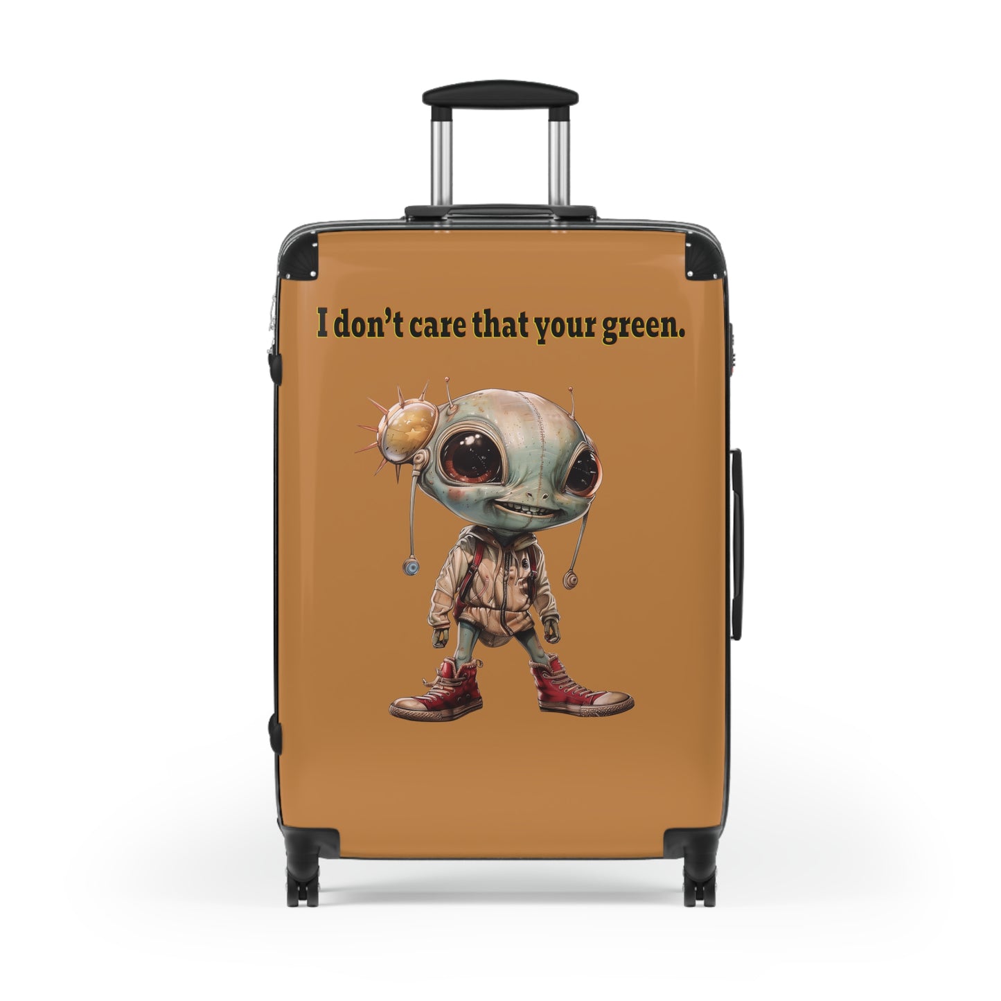 I don't care that your green - Suitcase (light brown)